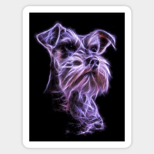 Schnauzer Cute Portrait Loft and Spiritual Style Sticker